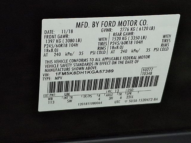 Used 2019 Ford Explorer XLT w/ Equipment Group 202A AWD/4WD image 30