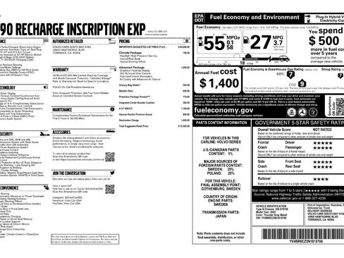 Used 2022 Volvo XC90 T8 Inscription Expression w/ Advanced Package image 2