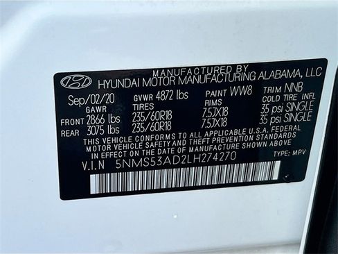 Used 2020 Hyundai Santa Fe Limited w/ Cargo Package image 33