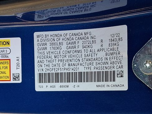 Certified 2023 Honda Civic Sport image 27