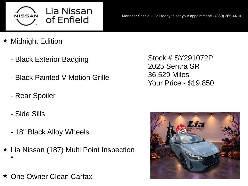 Used 2025 Nissan Sentra SR w/ Midnight Edition FWD image 5