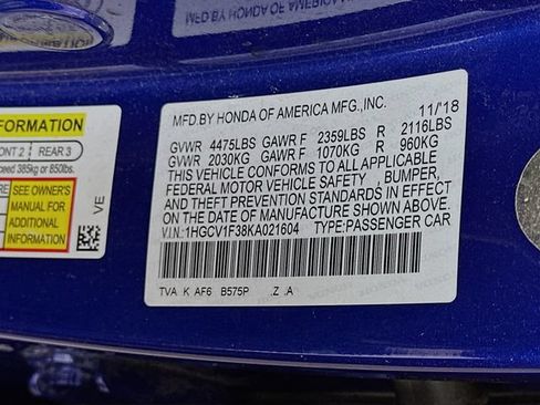Certified 2019 Honda Accord Sport image 32