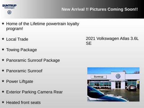 Used 2021 Volkswagen Atlas SE FWD image 2