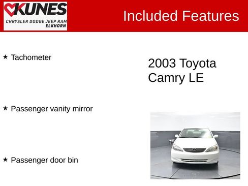 Used 2003 Toyota Camry LE FWD image 4