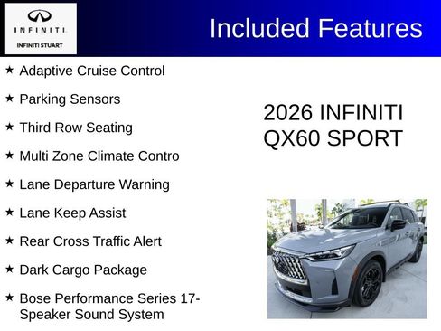 Certified 2026 INFINITI QX60 Sport w/ Dark Cargo Package AWD/4WD image 4