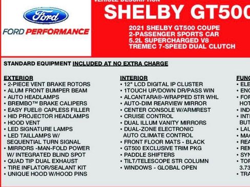 Used 2021 Ford Mustang Shelby GT500 w/ Carbon Fiber Track Pack image 36