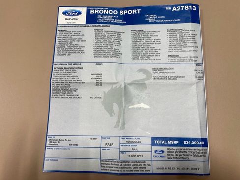 Used 2021 Ford Bronco Sport Big Bend w/ Big Bend Package AWD/4WD image 34