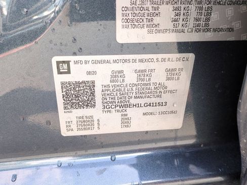 Used 2020 Chevrolet Silverado 1500 Custom w/ Infotainment Package image 24