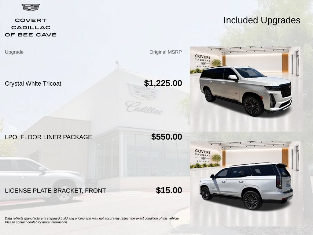 Used 2024 Cadillac Escalade V w/ LPO, Floor Liner Package AWD/4WD image 10