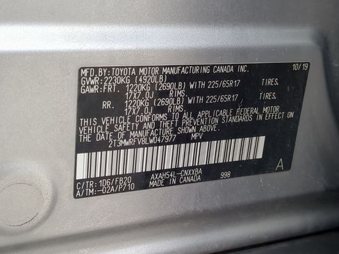 Used 2020 Toyota RAV4 LE w/ All Weather Liner Package AWD/4WD image 31