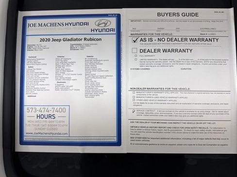 Used 2020 Jeep Gladiator Rubicon w/ Trailer Tow Package image 30