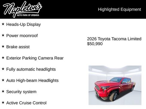 Used 2026 Toyota Tacoma Limited AWD/4WD image 7
