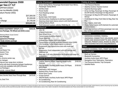 Used 2017 Chevrolet Express 3500 LT w/ LT Preferred Equipment Group image 28