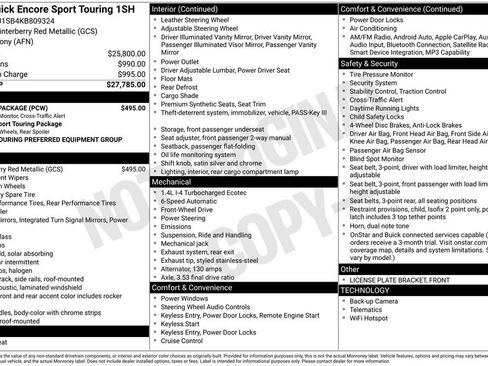 Used 2019 Buick Encore Sport Touring w/ Safety Package FWD image 2