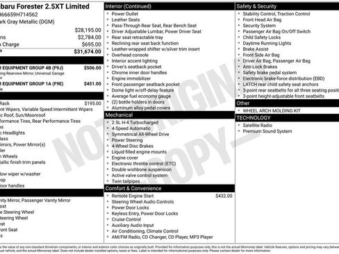 Used 2009 Subaru Forester 2.5XT Limited w/ Popular Equipment Group 4B image 7