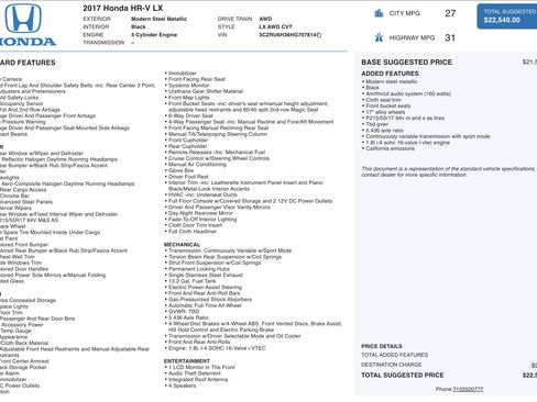 Used 2017 Honda HR-V LX image 5