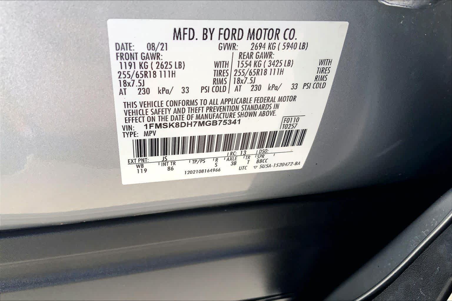 Used 2021 Ford Explorer XLT AWD/4WD image 34