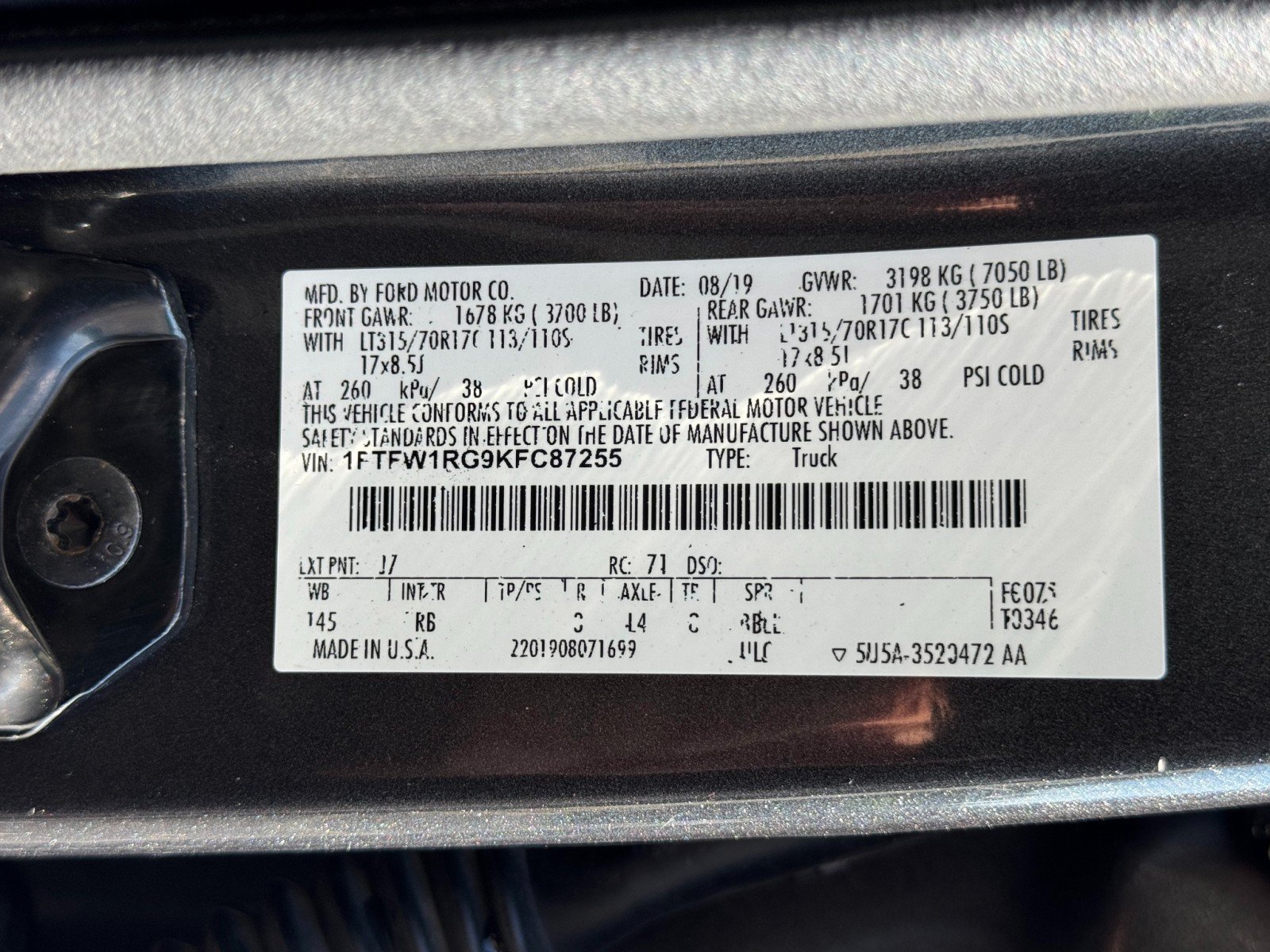 Used 2019 Ford F150 Raptor w/ Equipment Group 802A Luxury AWD/4WD image 51