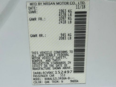 Used 2019 Nissan Altima 2.5 SR FWD image 38