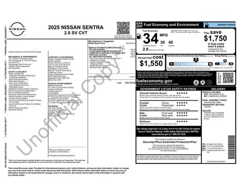 Used 2025 Nissan Sentra SV w/ All-Weather Package FWD image 4