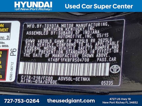 Used 2015 Toyota Camry LE FWD image 32