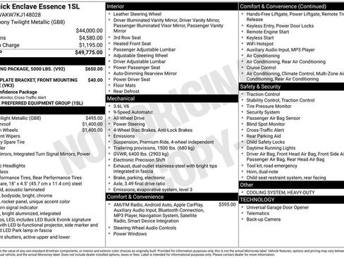 Used 2019 Buick Enclave Essence w/ Trailering Package, 5000 lbs. image 2
