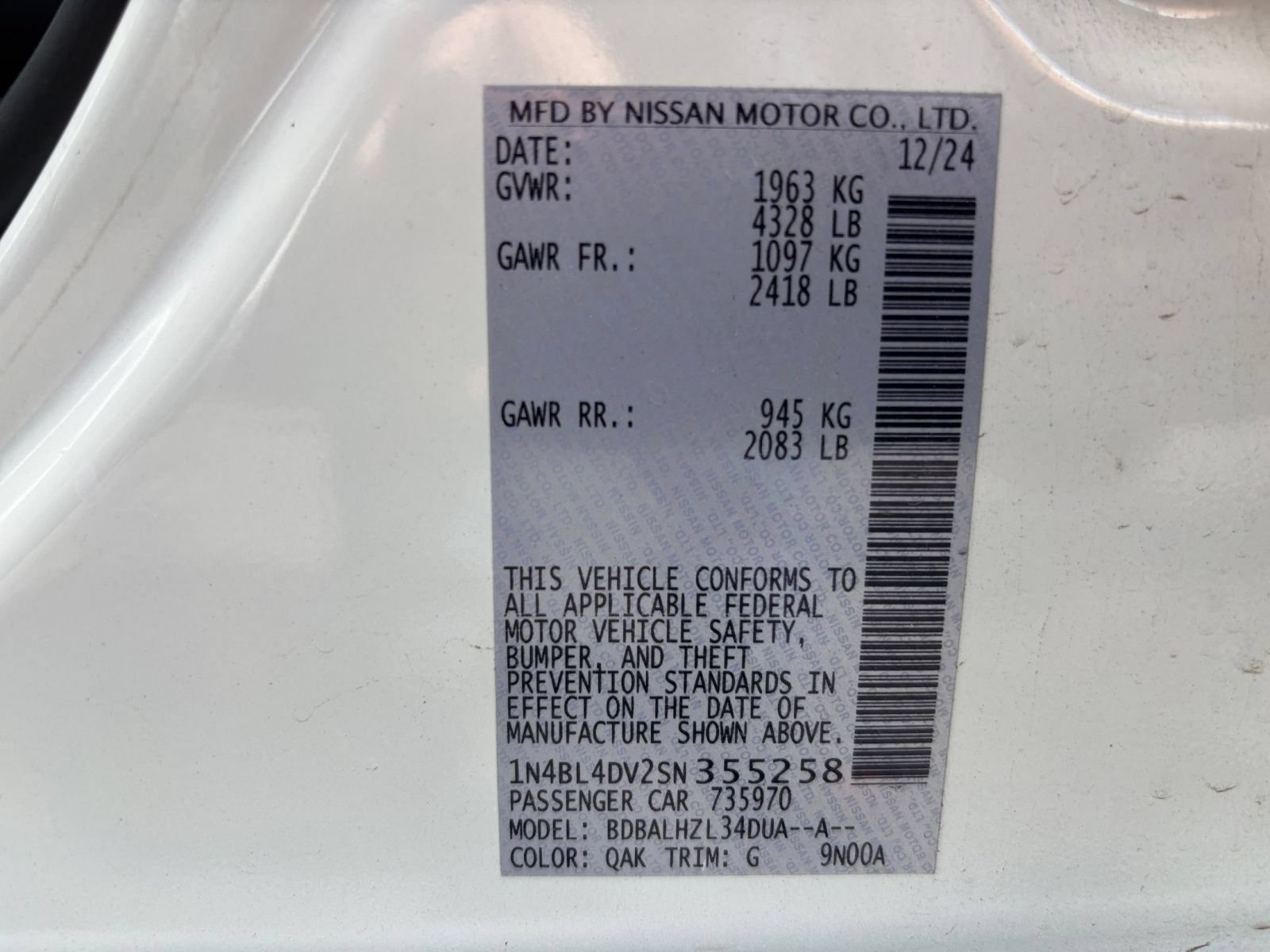 Used 2025 Nissan Altima 2.5 SV FWD image 29