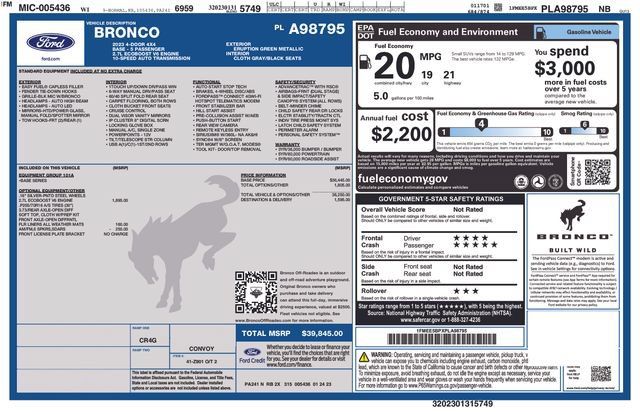 Certified 2023 Ford Bronco 4-Door AWD/4WD image 29
