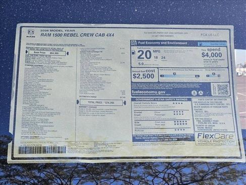New 2026 RAM 1500 Rebel w/ Rebel Level 2 Equipment Group AWD/4WD image 16