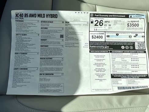 New 2026 Volvo XC40 B5 Ultra w/ Protection Package Premier image 31