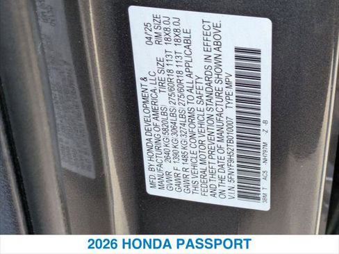 Certified 2026 Honda Passport TrailSport image 26