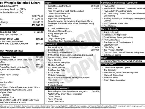 Used 2021 Jeep Wrangler Unlimited Sahara w/ LED Lighting Group image 37