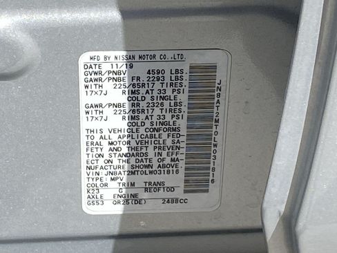 Certified 2020 Nissan Rogue S FWD image 12
