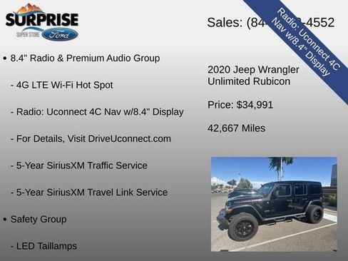 Used 2020 Jeep Wrangler Unlimited Rubicon AWD/4WD image 21