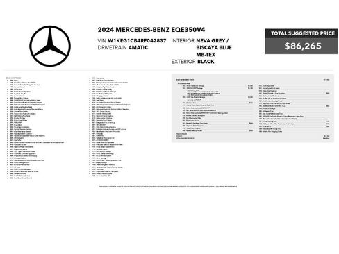 Used 2024 Mercedes-Benz EQE 350+ 4MATIC Sedan image 2