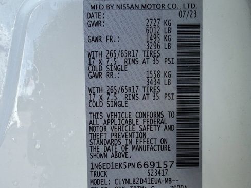 Used 2023 Nissan Frontier SV w/ Midnight Edition Package image 33