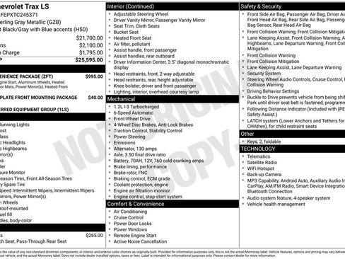 New 2026 Chevrolet Trax LS w/ LS Convenience Package FWD image 6