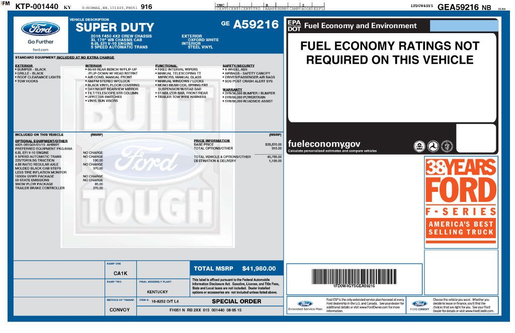 Used 2016 Ford F450 XL w/ Snow Plow Prep Package RWD image 19