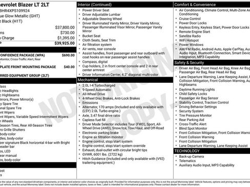 Used 2023 Chevrolet Blazer LT w/ Driver Confidence Package image 19