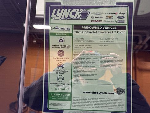 Certified 2023 Chevrolet Traverse LT w/ LPO, Floor Liner Package image 39