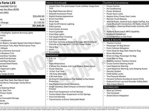 Used 2024 Kia Forte LXS FWD image 18