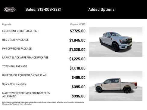 Used 2025 Ford F150 Lariat w/ Equipment Group 502A High image 2