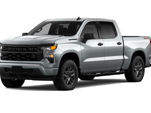 New 2026 Chevrolet Silverado 1500 Custom w/ Turbomax Blackout Package AWD/4WD image 1