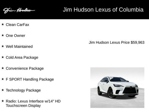 Certified 2024 Lexus RX 350 F Sport w/ Convenience Package AWD/4WD image 4