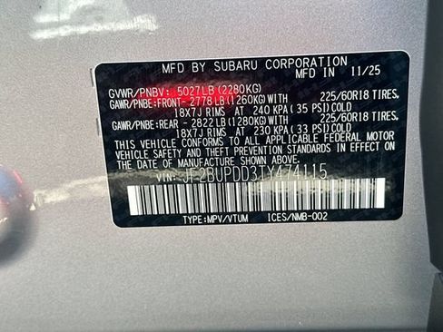 Certified 2026 Subaru Outback Limited AWD/4WD image 36