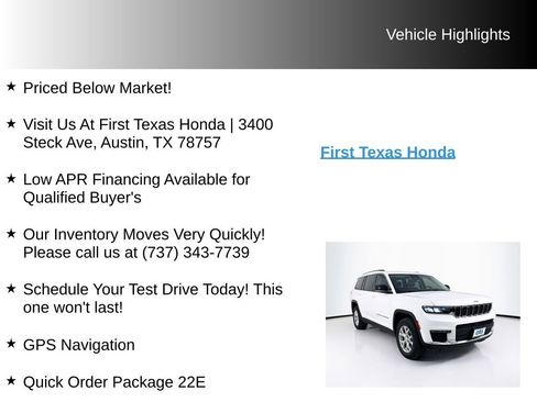 Used 2022 Jeep Grand Cherokee L Limited RWD image 9