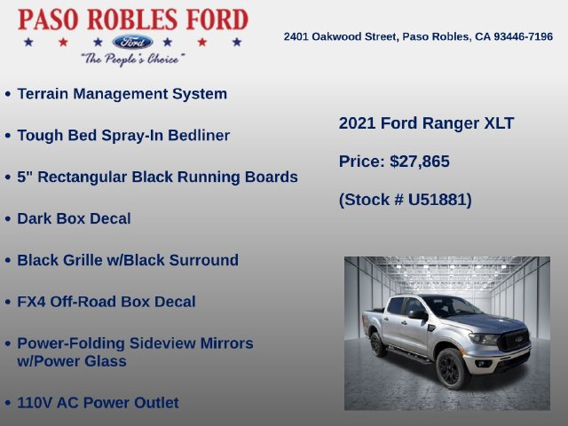 Used 2021 Ford Ranger XLT w/ Equipment Group 302A High AWD/4WD image 15