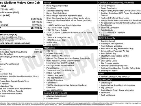 New 2026 Jeep Gladiator Mojave AWD/4WD image 21