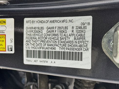 Used 2018 Honda Accord Touring image 12