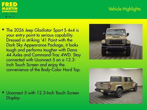 New 2026 Jeep Gladiator Sport image 8